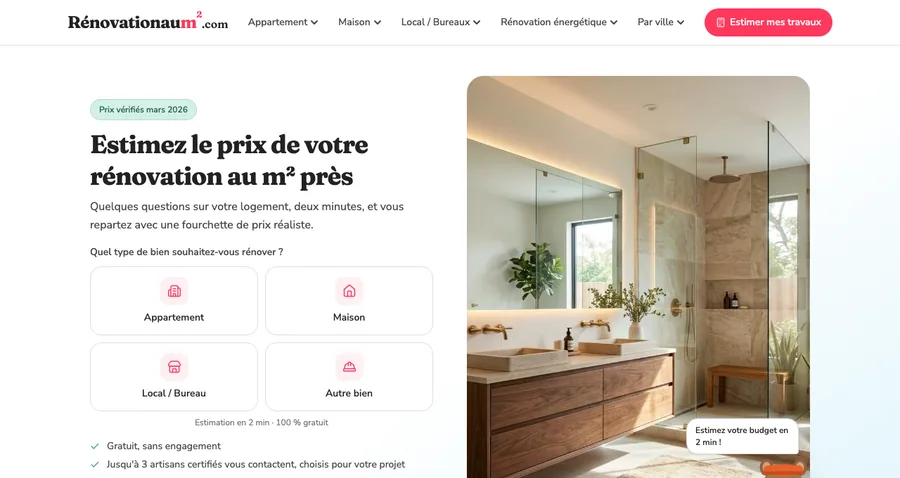 Aperçu du site Rénovation au m²
